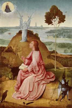 Johannes der Evangelist auf Patmos by Hieronymus Bosch