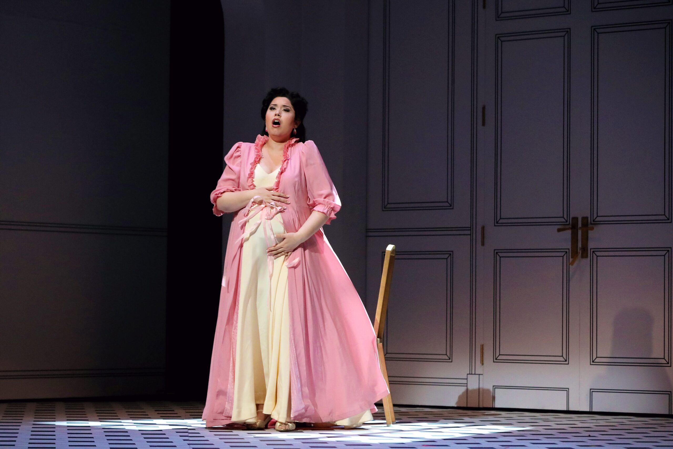 Vanessa Vasquez (Countess Almaviva). Photo Credit: Curtis Brown For The Santa Fe Opera, 2021