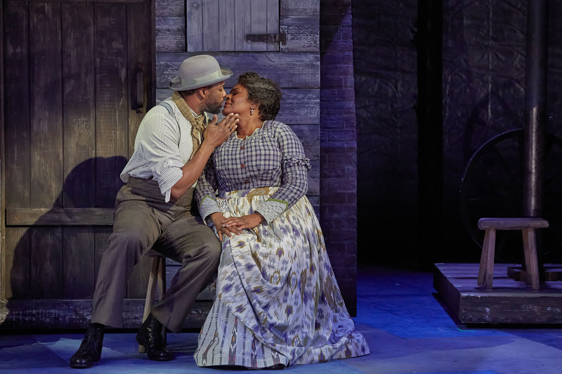 Norman Garrett as Ned and Tichina Vaughn as Monisha in "Treemonisha" by Scott Joplin, reimagined by composer Damien Sneed and librettist Karen Chilton. Photo © Eric Woolsey