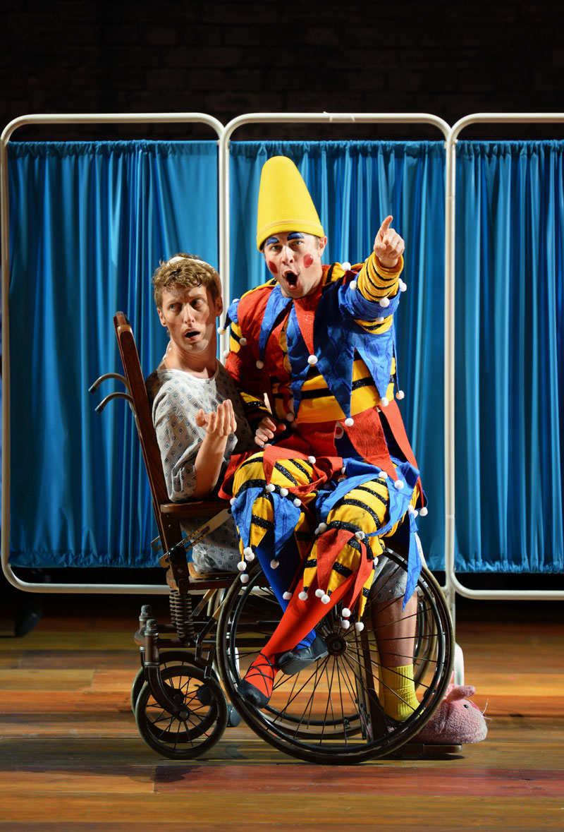 Christopher Sokolowski as the Prince and Michael Porter as Trouffaldino